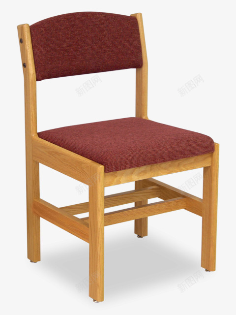 木质椅子png免抠素材_88icon https://88icon.com 家具 木质 椅子 红色布