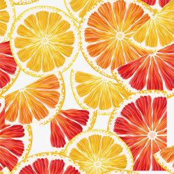 水彩画橙子矢量图素材