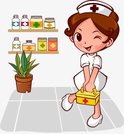 护士卡通画护士高清图片