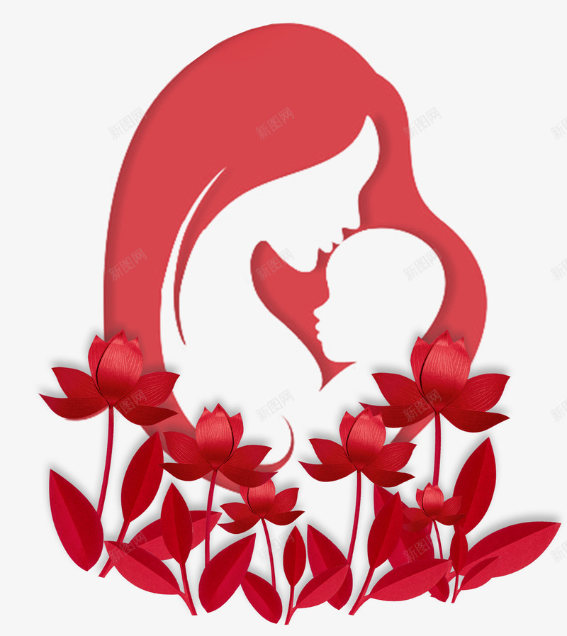 简约剪纸风母亲节母亲psd免抠素材_88icon https://88icon.com 剪纸风 感恩 母亲 母亲节 母子 简约剪纸风母亲节母亲