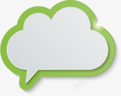 绿色对话框矢量图素材