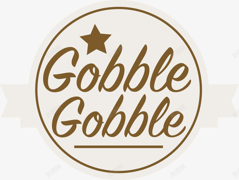 感恩节火鸡标志png免抠素材_88icon https://88icon.com Thanksgiving gobble 圆圈标志 感恩节 感谢 火鸡