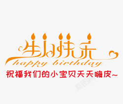 网页艺术字斗鱼生日快乐高清图片