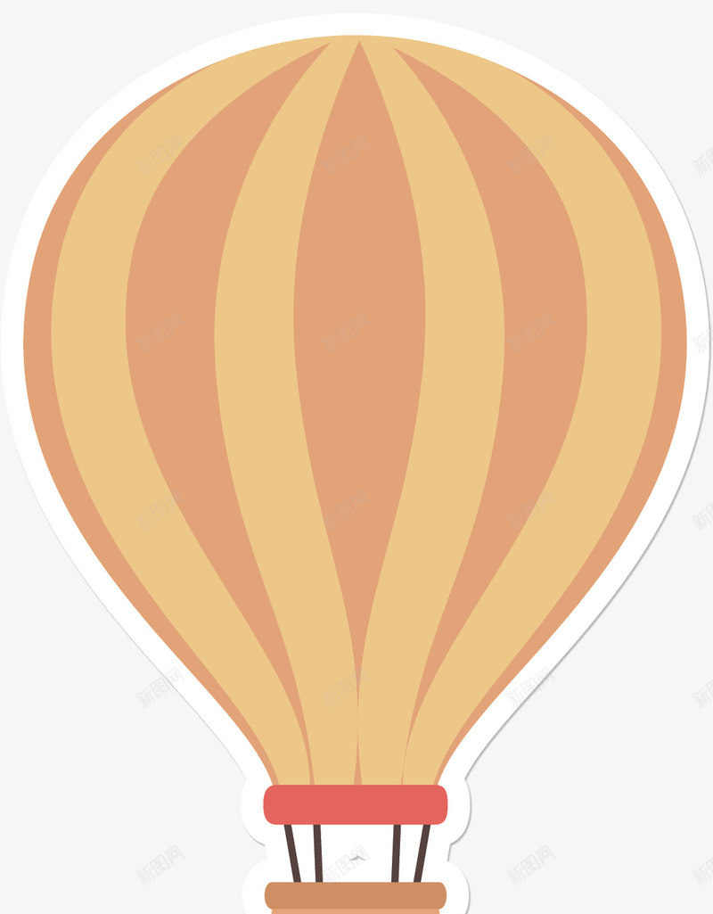 黄色卡通的热气球矢量图ai免抠素材_88icon https://88icon.com 卡通热气球 旅游 毕业旅游 热气球 矢量png 黄色热气球 矢量图