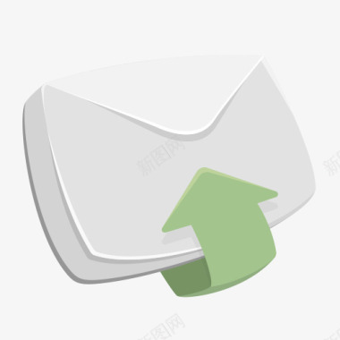 上箭头电子邮件信封收件箱信邮件图标图标