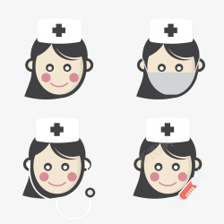 四个护士帽素材