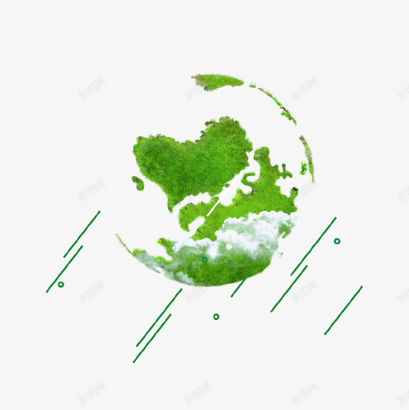 绿色清新创意地球背景psd免抠素材_88icon https://88icon.com 创意设计 地球 清新 环保 线条 绿色 背景