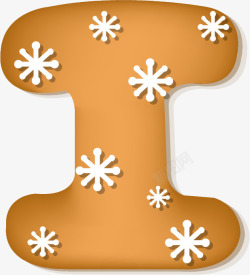 圣诞节元素卡通字母饼干素材