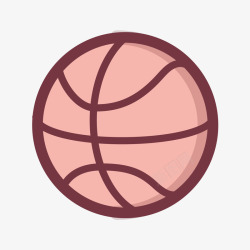 扁平化篮球矢量图素材