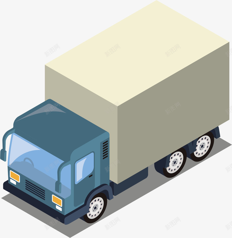 卡通货车模型矢量图ai免抠素材_88icon https://88icon.com 儿童玩具 卡通手绘 多边形 模型 立体 货车 矢量图