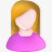 女性姜粉红用户白semlabsiconpack图标图标