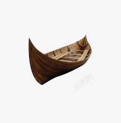 木质小船创意手绘素材