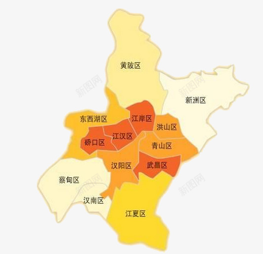 武汉市地图png免抠素材_88icon https://88icon.com 免扣 区域地图 武汉地图 武汉市 漂浮 装饰 黄色