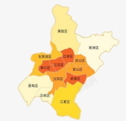 地图区域武汉市地图高清图片