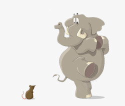 大象与老鼠片素材