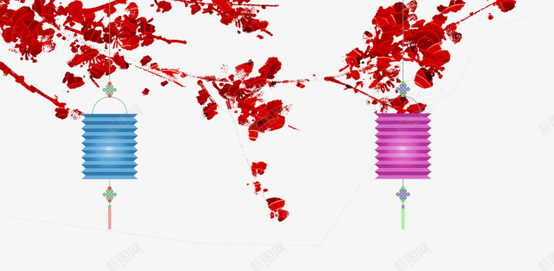 红梅上的灯笼psd分层图png免抠素材_88icon https://88icon.com 2018 卡通手绘psd分层图 新年 新春快乐 灯笼 狗年 狗年春节 狗年贺岁 红梅