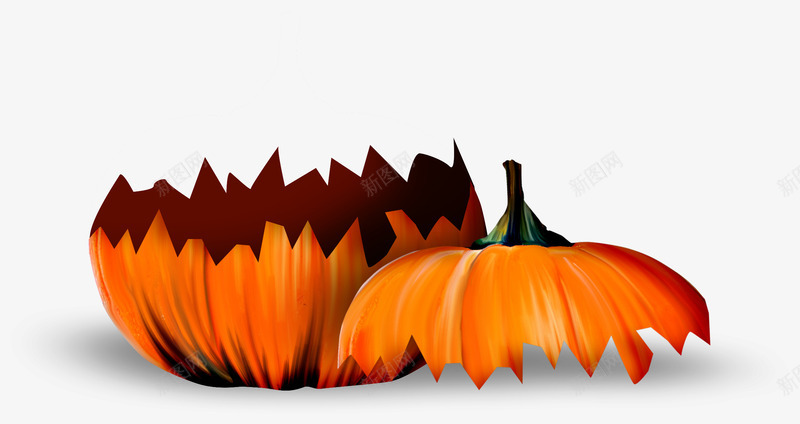 破碎的南瓜灯png免抠素材_88icon https://88icon.com HALLOWEEN 万圣节 南瓜灯 恐怖 惊吓 破碎 鬼节
