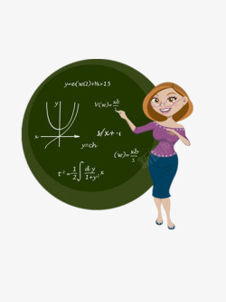 数学老师数学老师卡通人物高清图片