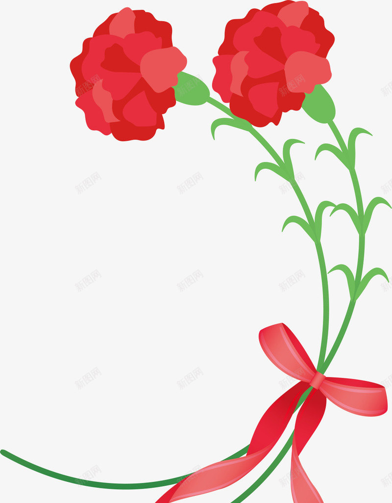 红色美丽母亲节康乃馨png免抠素材_88icon https://88icon.com 妈妈 康乃馨 母亲节 母亲节快乐 母爱 花朵 鲜花