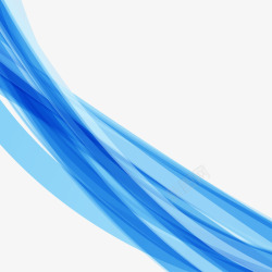 蓝色曲线波浪素材