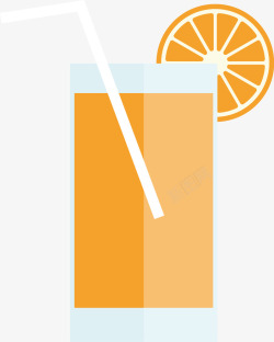 创意新鲜橙汁图矢量图素材