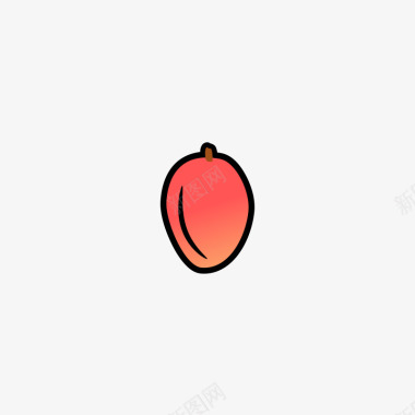 芒果冰卡通手绘卡通水果芒果图标图标