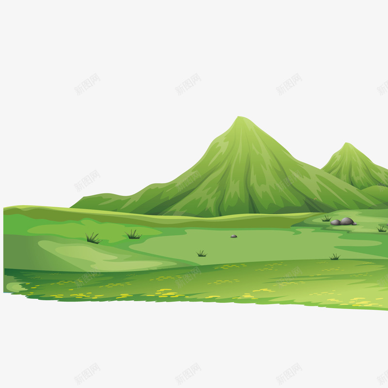 绿色的草地和绿色的山png免抠素材_88icon https://88icon.com 山 环保 绿色 草地