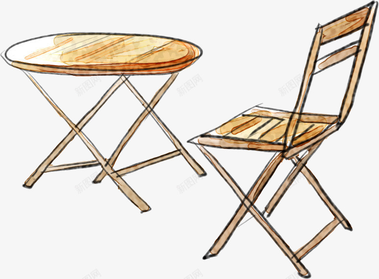 手绘桌椅家具png免抠素材_88icon https://88icon.com 卡通手绘椅子 手绘桌椅家具 手绘椅