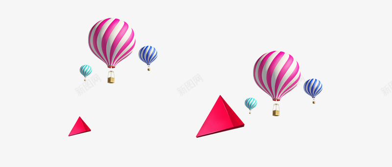漂浮气球几何图形psd免抠素材_88icon https://88icon.com 几何图形 气球 漂浮 素材