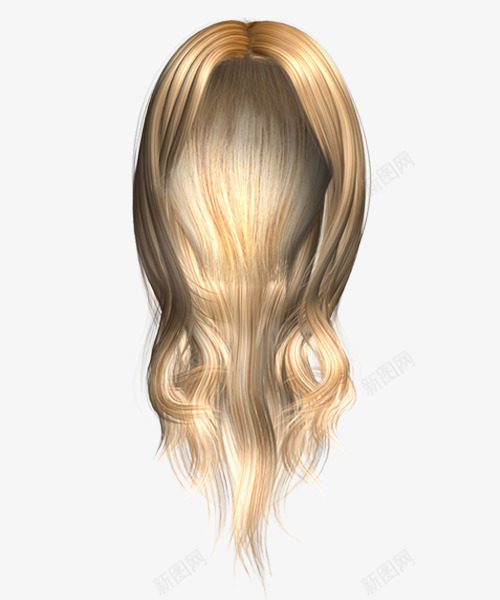 金色长发女士头发发型假发png免抠素材_88icon https://88icon.com 假发 发型 头发 女士 金色 长发