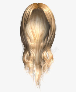 金色长发编辫子发型金色长发女士头发发型假发高清图片