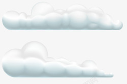 卡通手绘漂浮白云素材