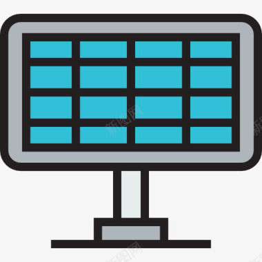 太阳能充电桩太阳能电池板图标图标