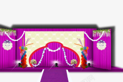 紫色布幔舞台效果高清图片