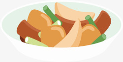 食物漂浮东北菜蔬菜汁荤菜矢量图高清图片