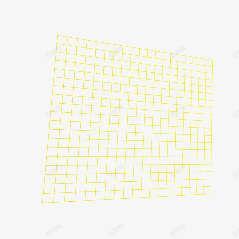 黄色方形立体网格矢量图ai免抠素材_88icon https://88icon.com 方形 立体 网格 透视网格 黄色 矢量图