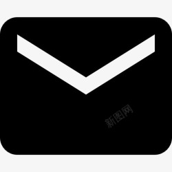 信接口黑色信封邮件标志图标高清图片