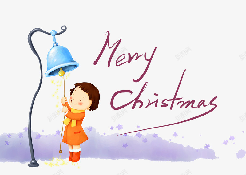 韩国小女孩png免抠素材_88icon https://88icon.com 卡通 可爱 圣诞节 圣诞节快乐 女孩 小女孩 小孩子 手绘 铃铛