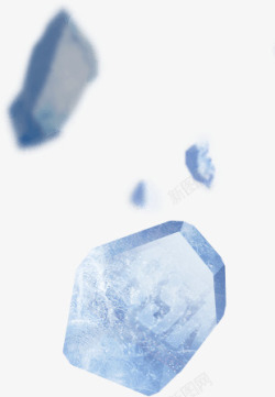 漂浮的石块晶石蓝色素材