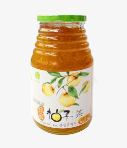 瓶装蜂蜜柚子茶素材