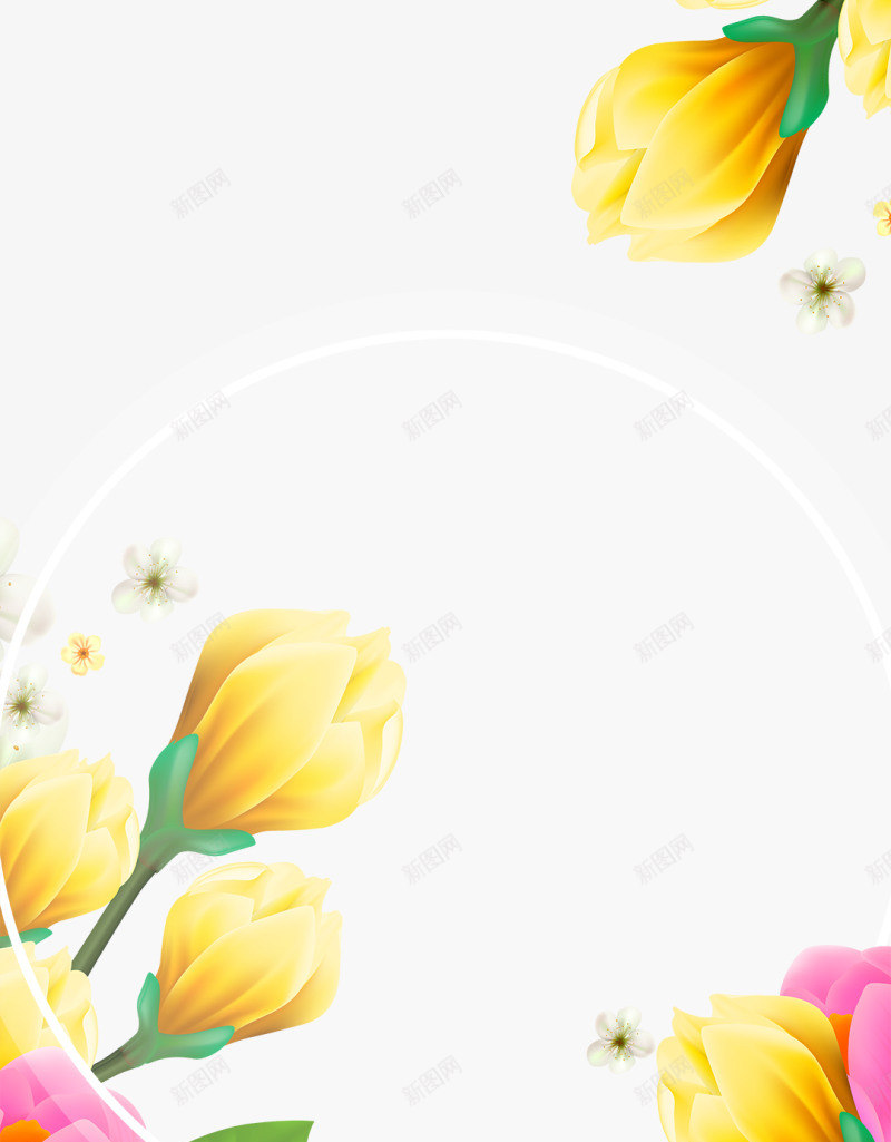 黄色美丽春季花朵png免抠素材_88icon https://88icon.com 春天 春季 春日 植物 美丽花朵 花朵 装饰图案 鲜花