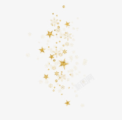金色漂浮星星素材