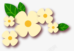 春天黄色花朵装饰素材