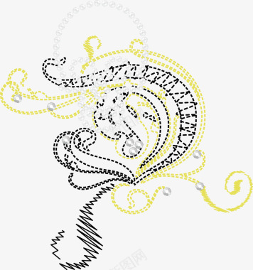 女性服装刺绣花纹图标图标