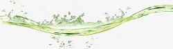 绿色流动透明液体素材
