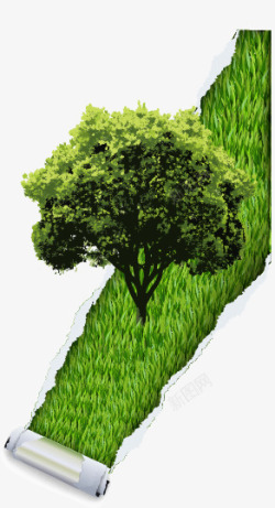 创意环保绿植绿树背景矢量图素材