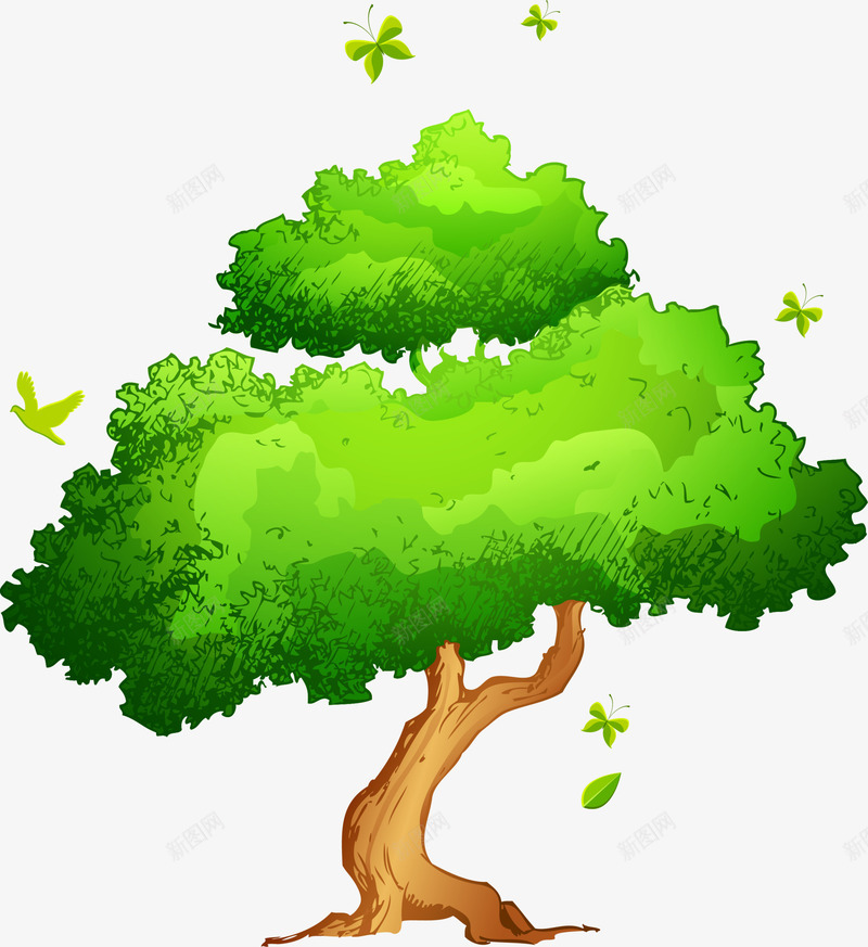 世界环境日绿色大树png免抠素材_88icon https://88icon.com 世界环境日 保护环境 爱护环境 绿化 绿色大树 美丽大树