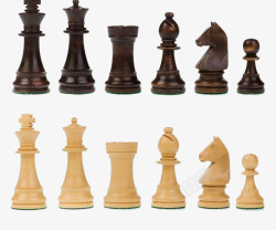 木质国际象棋棋子素材