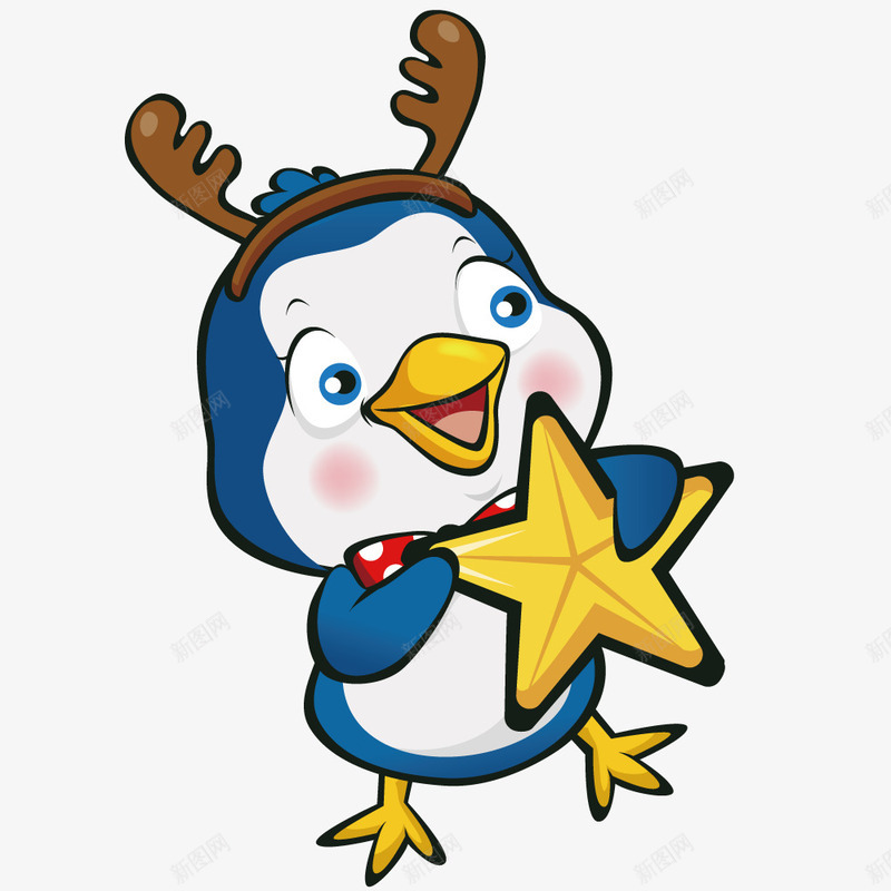 企鹅抱着星星png免抠素材_88icon https://88icon.com 企鹅 动物 卡通 星星