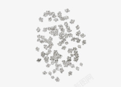 银色装饰花瓣素材